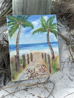 “Key West/Smathers Beach”-acrylic on canvas